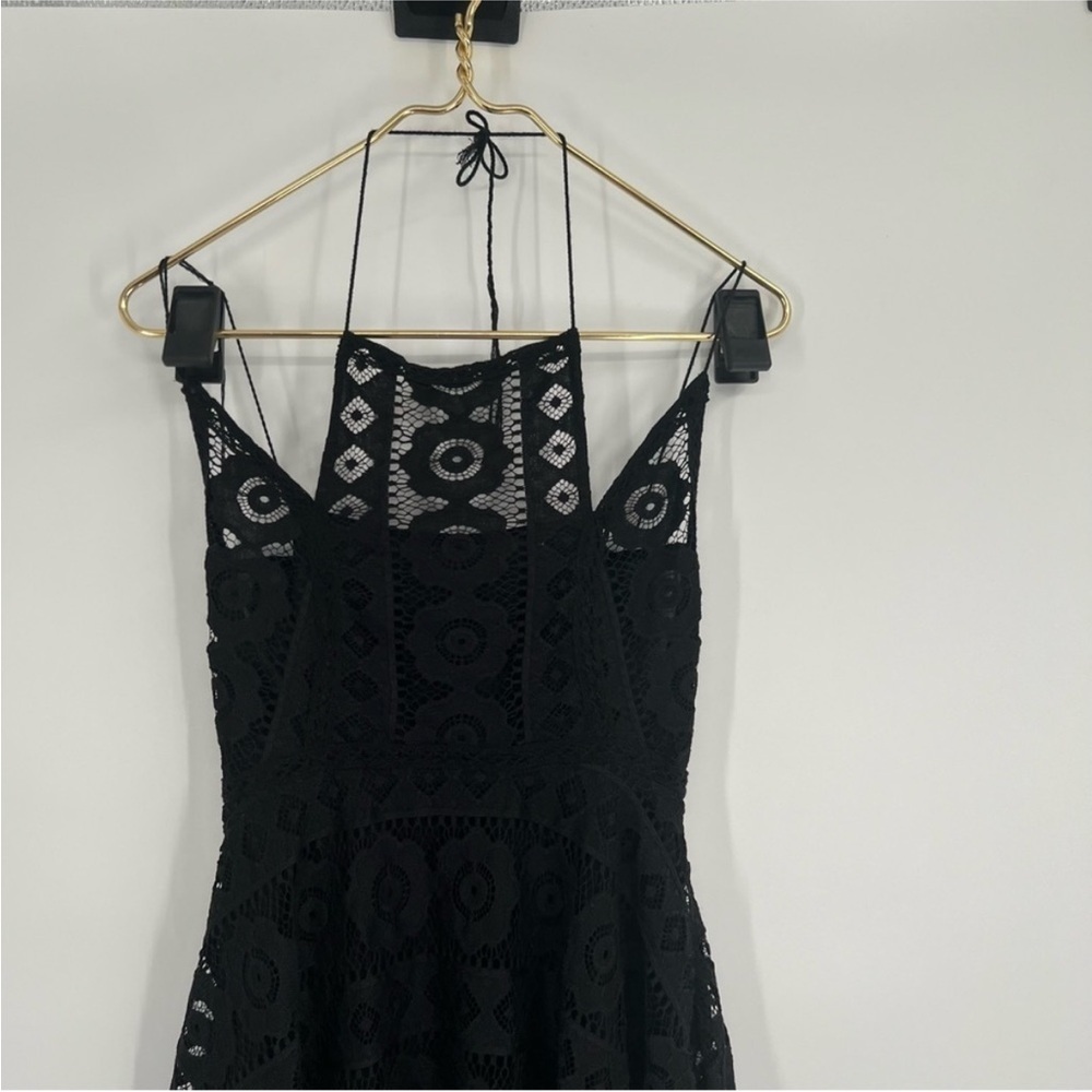 Free People Just like Honey black lace dress size 0 fairy princess goth scene - Picture 6 of 8